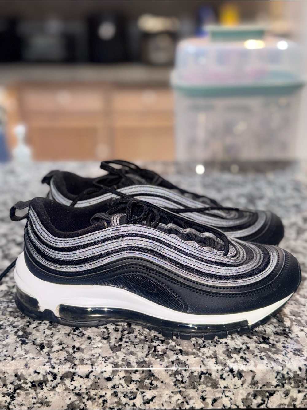 Nike Air Max 97 Women's Black and Silver Reflective Sneakers